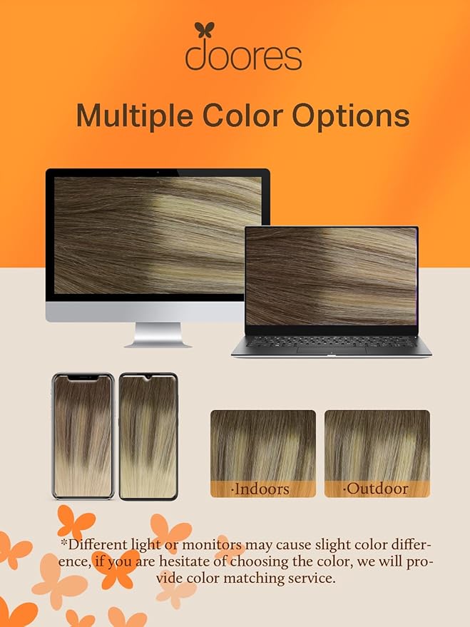DOORES Tape in Human Hair Extensions Remy Ombre Ash Brown to Platinum Blonde 50g 20pcs 24 Inch Hair Extensions Tape in Natural Straight