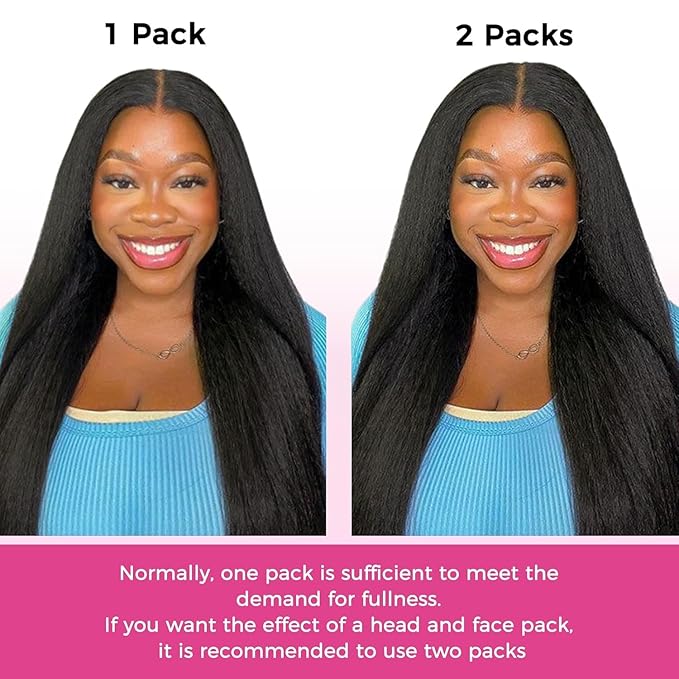 Lashey 5pcs Invisi Edge & 4pcs Seamless Clip in Hair Extensions Human Hair, 18 Inch 130g Real Human Hair Extensions Natural Black Kinky Straight Hair