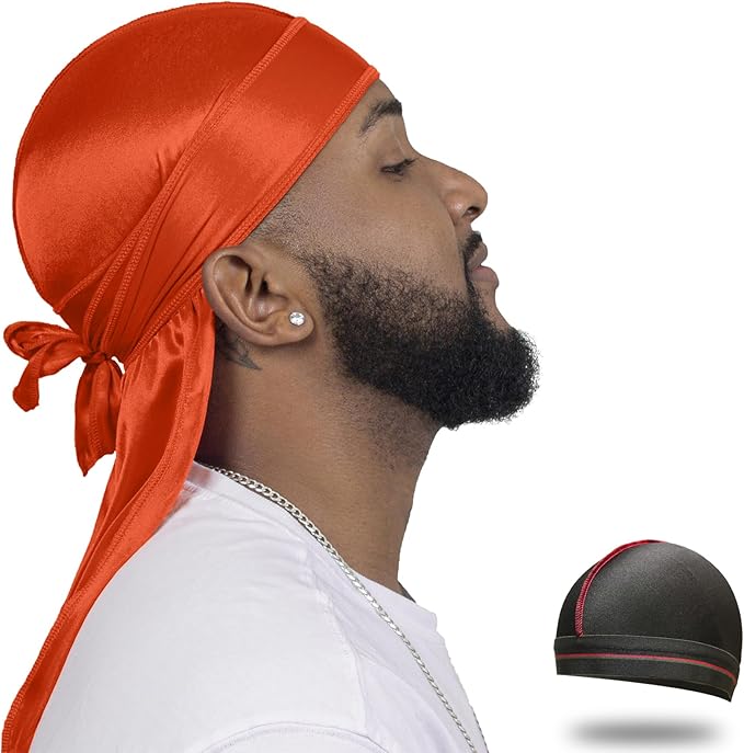ForceWave Silky Durag for Men Wave Cap Satin Dorag for Men Women 360 Wave