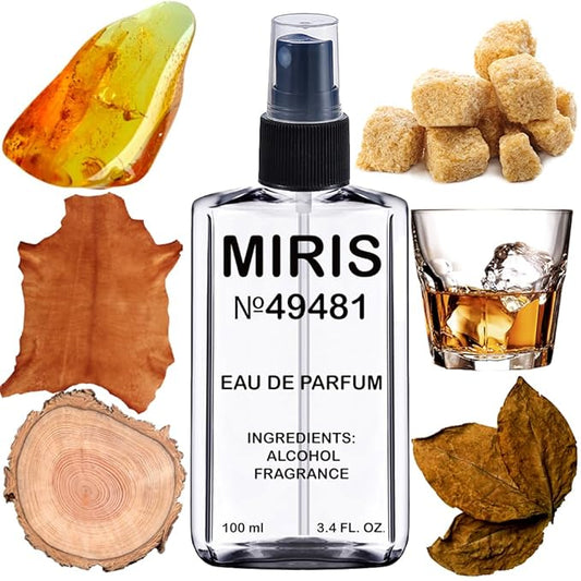 MIRIS No. 49481, Inspired by Dark Rebel, Long-Lasting Eau de Parfum for Men, Spray 3.4 Fl Oz / 100 ml