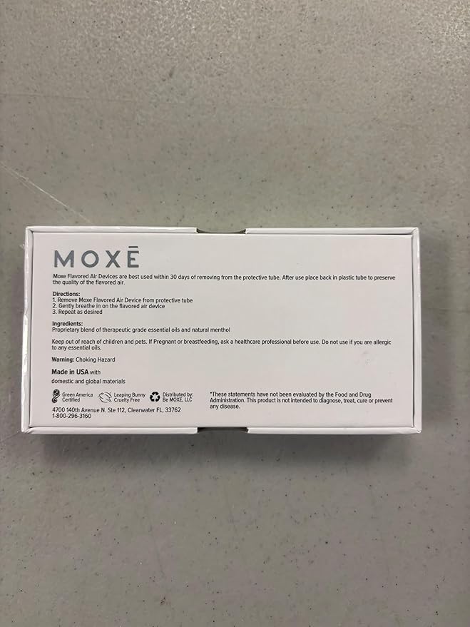 MOXE Natural Variety 5 Pack | Non-Electric Air Inhalers - Oral Fixation | Aromatherapy Scents for Relaxation & Focus | Menthol, Cinnamint, Peppermint Mocha, Wintermint