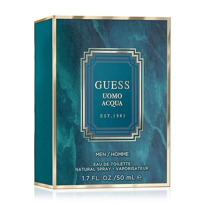 Guess Uomo Acqua Eau de Toilette Cologne Spray For Men, 1.7 Fl. Oz.