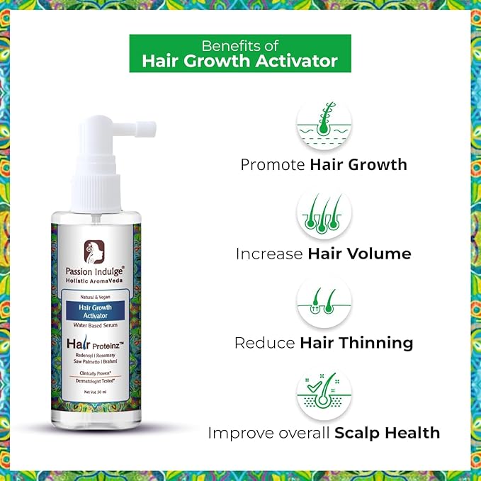 Passion Indulge Advanced Hair Growth Serum | Redensyl+Rosemary, Brahmi Extract | Helps To Reduce Hair Fall | Hair Serum For Men & Women - 50ML
