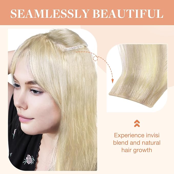 GOO GOO Invisi Edge Clip in Hair Extensions Set, 16inch 120g, 4pcs Injected Seamless PU Clip ins and 3pcs Classical PU Clip ins, Virgin Real Human Hair, #(T17/22) P60