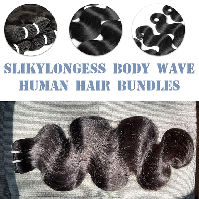 12A Bundles Human Hair Body Wave 4 Bundles 18 20 22 24 Inch Body Wave Bundles Human Hair Sew In Hair Extensions 100% Unprocessed Triple Lifespan Virgin No Tangle No Shedding