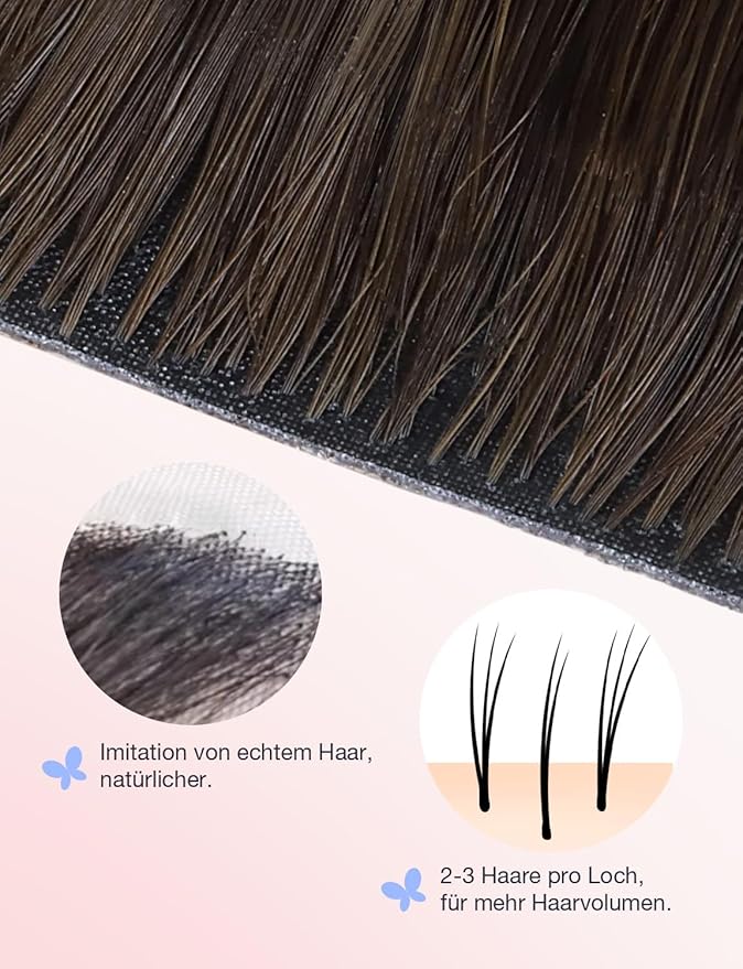 DOORES Injected Tape in Real Human Hair Extensions Invisi Edge, Jet Black 10pcs Injection Tape-ins 25g 16 Inch, Virgin Human Hair Injected Tape in Extensions Natural Seamless