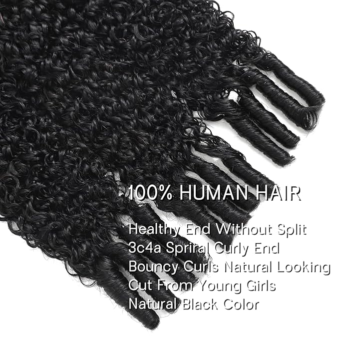 Raw Burmese Curly 3 Bundles Human Hair 26 28 30 Water Wave Hair Bundles with Spiral Ends Quick Weave Hair For Women