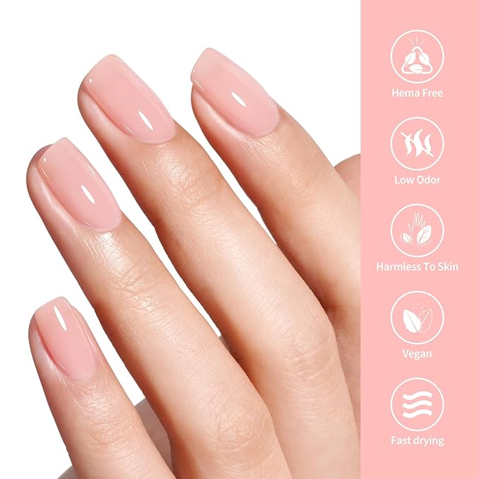 VENALISA Jelly Gel Polish 1 Pcs Translucent Nude Pink Gel Nail Polish Soak Off UV Gel DIY at Home Manicure Salon Nail Art For Girls Women