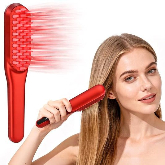 Laser Hair Growth Comb，Red Light Hair Growth Treatment for Men & Women（Red 1pcs ）