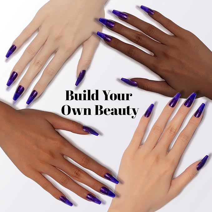 YTD Likomey Gel Nail Polish,15ml Secret Purple Glitter Nails Gel,Fall Winter Shiny Sparkly Salon Home DIY Manicure UV Color Varnish,SF442