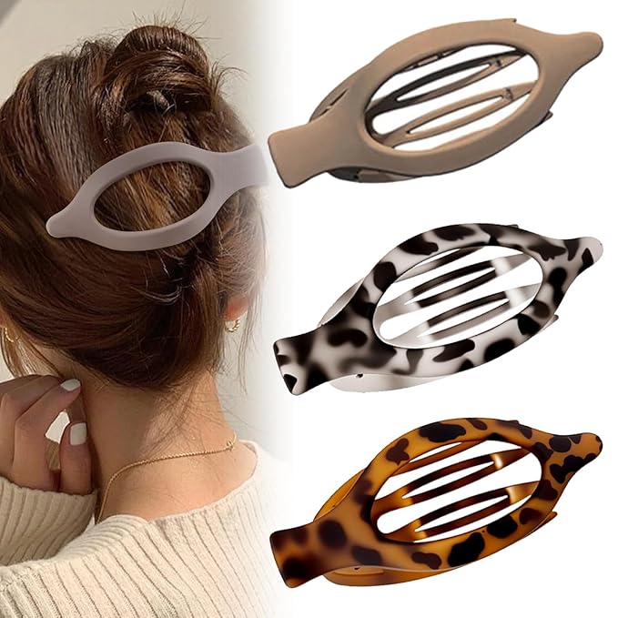 Flat Hair Clips for Women, Flat Claw Clips & Duckbill Hair Clips for Thick or Thin Hair, No-Slip Grip Hair Styling Accessories for Daily Use (Multicolor-D)