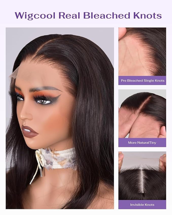 13x6 SKINLIKE Real HD Lace Frontal Wig, 180% Density Ultra-fitted 0.10mm Thin Invisible HD Lace Wig Pre-plucked Hairline Bleached Knots Virgin Human Hair Wigs Body Wave 22 Inch