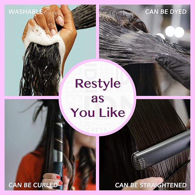 IDN BEAUTY Seamless Clip In Hair Extensions Human Hair Dark Brown Real Remy Virgin Human Hair Seamless Clip Ins For Black Women PU Weft Invisible Edge Thick Soft Hair BW 110g 14 Inches