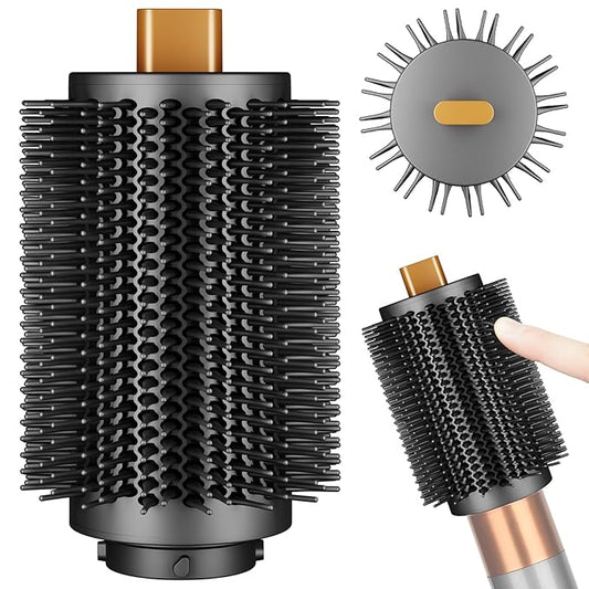 Upgraded Large Round Volumizing Brush for Dyson Airwrap Attachments, 3-Inch Large Barrel Round Brush Attachment Compatible with Airwrap HS01/05/08, Flexible Bristles for Volume Smooth Curling