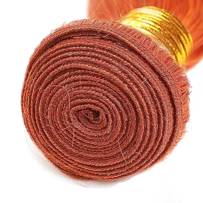 28 30 32 Inch Ginger Bundles Human Hair #350 Orange Deep Wave 3 Bundle Unprocessed Brazilian virgin hair Weave Extensions Double Weft 50 Grams/Bundle Colored Ginger Bundles for Woman