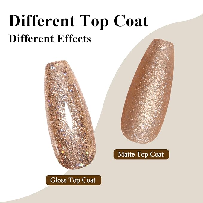Imtiti Glitter Gel Nail Polish, 1Pcs Champagne Gold Gel Polish Sparkle Champagne Gold Soak Off UV LED Gel Polish, Nail Art Starter Manicure Salon DIY at Home for Women (0.34 Fl Oz-1933)