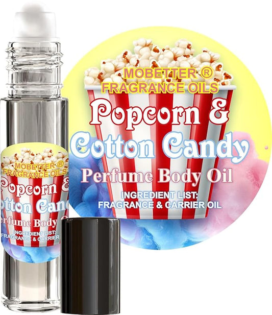 MOBETTER FRAGRANCE OILS Popcorn & Cotton Candy Perfume Body Oil for Unisex