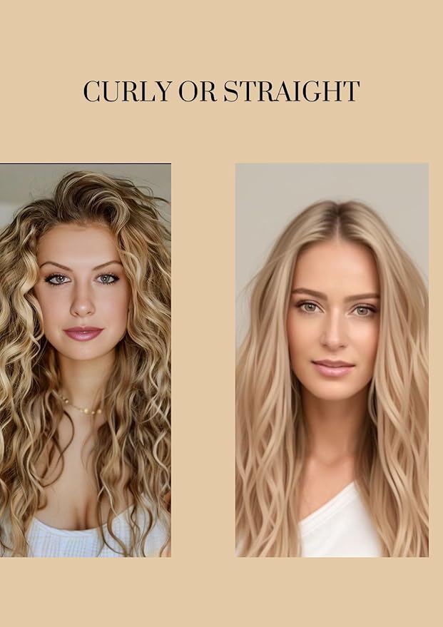 EnvieMe Luxury Hair Extensions Remy Cuticle Intact Double Drawn Real Human Hair Deep Wave Curl, Seamless-Invisible Clip-In Hair Extentsons #1001 Light Blonde 110g 20 inch 8 pcs