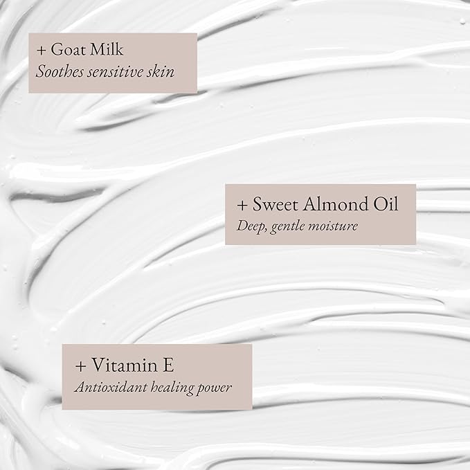 Goat Milk Body Lotion for Dry Sensitive Skin – Natural Moisturizer for Face, Hands & Body – Handmade, Fast-Absorbing, Lightweight, Non-Greasy – Multiple Scents (16oz, Lavender Amber)