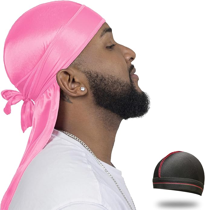 ForceWave Silky Durag for Men Wave Cap Satin Dorag for Men Women 360 Wave