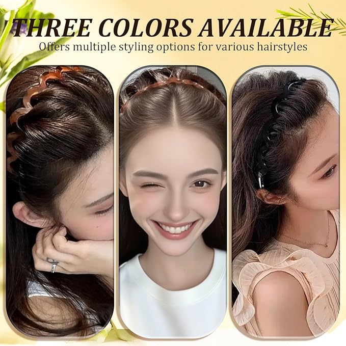 U Shape Fashion Tooth Hair Comb Headband,Zig Zag Headbands for Women，High Cranium Head Band,Wavy Teeth Hairs Hoop for Women Girls Hairs Accessory Styling(4PCS)