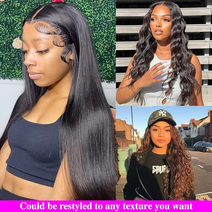 Kerriana Bundles Human Hair 4 Bundles 18 20 22 24 Inch Straight, Brazilian 100% Unprocessed Virgin Sew In Hair Bundles Human Hair For Black Women Natural Black Color