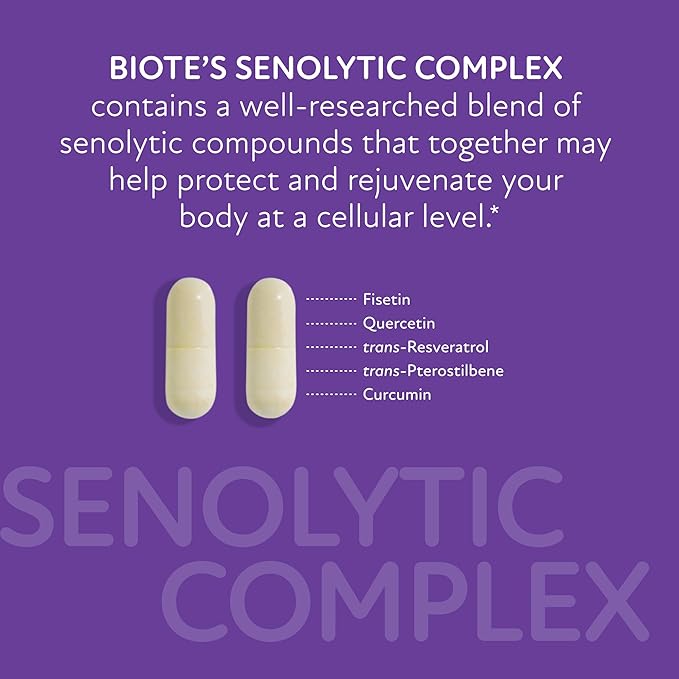 Biote Nutraceuticals - SENOLYTIC Complex - Antioxidants + Healthy Aging (30 Capsules)