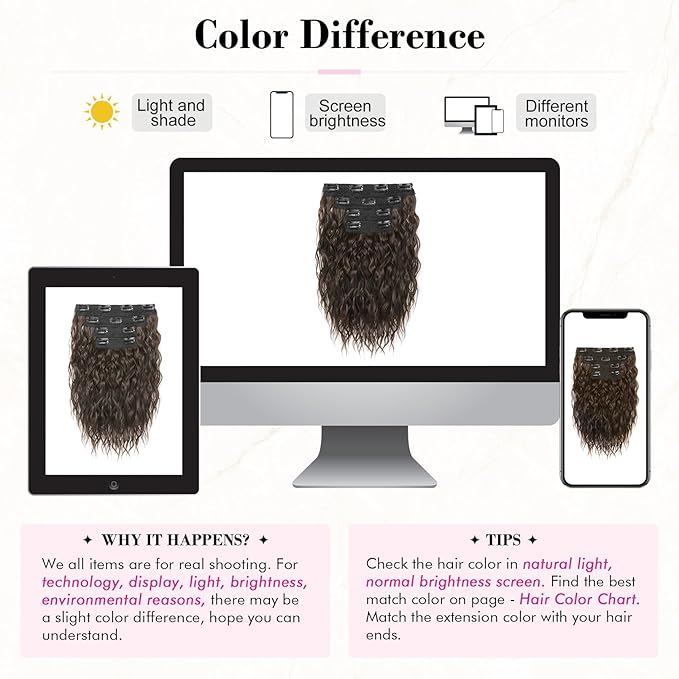 REECHO Hair Extensions, 4PCS Clip in Hair Extensions 12" Short Curly Wavy Brown Invisible Lace Weft Natural Soft Hairpieces for Women – Chestnut Brown