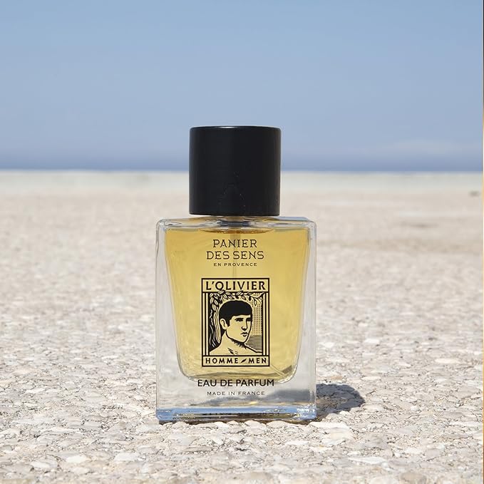 Panier des Sens L’Olivier Eau de Toilette for Men - Fresh Mediterranean Olive Wood, Cedar & Citrus Fragrance - Long-Lasting Natural Scent - 1.7 fl oz Spray