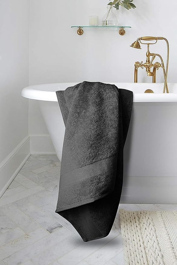 Softolle Luxury Bath Towels Set of 4 (27” x 54”) | Towels for Bathroom | Super Soft | Highly Absorbent Towels for Home, Spa, Gym (Grey)