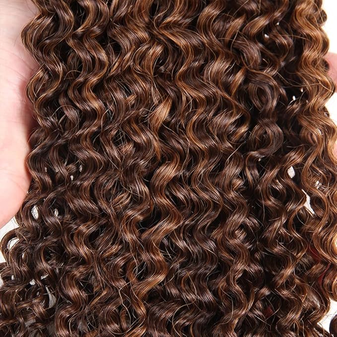 Brown Human Hair Bundles P4/30 Water Wave Bundle 24 26 28 Inch Color 30 Human Hair Bundle Brazilian Unprocessed Virgin Hair 3 Bundles