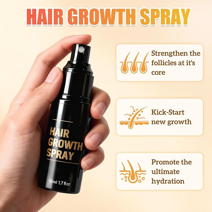 Hair Growth Serum Spray for Women & Men – Biotin & Caffeine Hair Loss Treatment, Anti-Thinning Hair Regrowth Oil, Advanced Thickening Formula