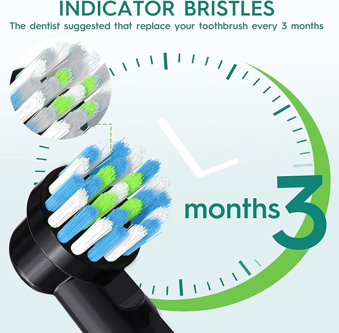 12PCS Gum Care Replacement Toothbrush Heads Compatible with Oral B Braun,Compatible with Oral B Pro 1000/2000/3000/5000/ Smart and Genius Electric Toothbrush