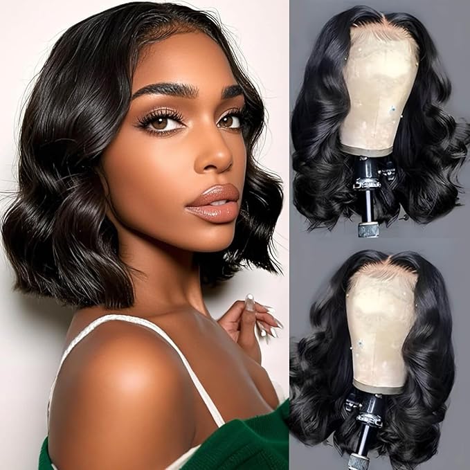 BOB Wig Human Hair 5X5 HD Lace Closure Wig 180% Density Body Wave Wig Human Hair Wigs For Black Women Pre Plucked 5 5 Closure Glueless BOB Wigs