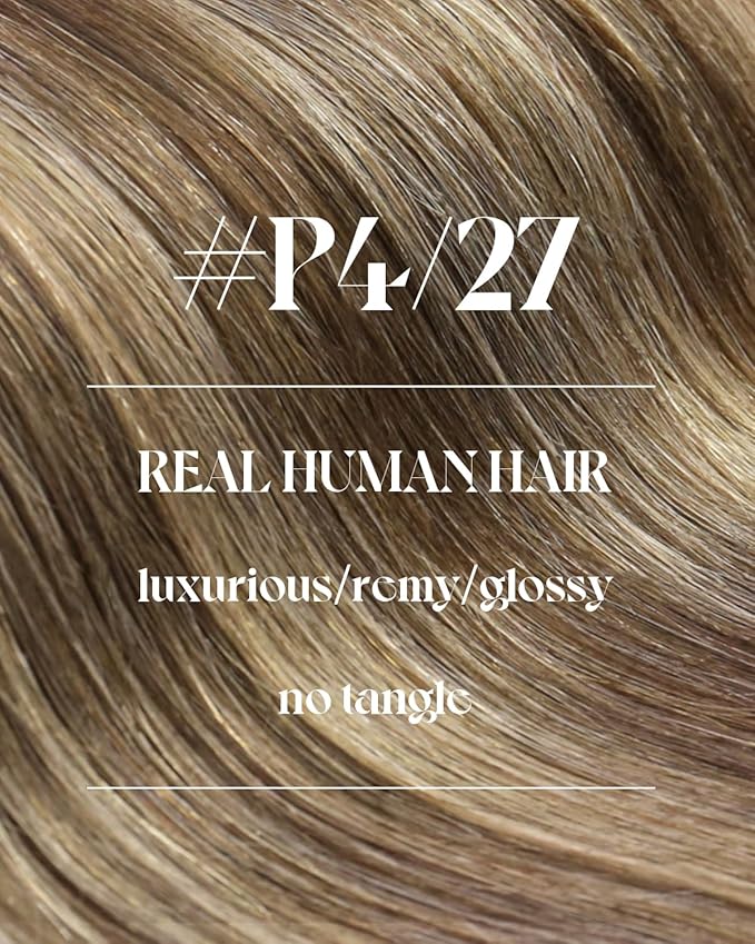 Sunny Hair Sew in Hair Extensions Real Human Hair 22inch 135g Weft Hair Extensions Human Hair Dark Brown Highlights Caramel Blonde Sew in Human Hair Extensions For Women Real Hair Long Straight