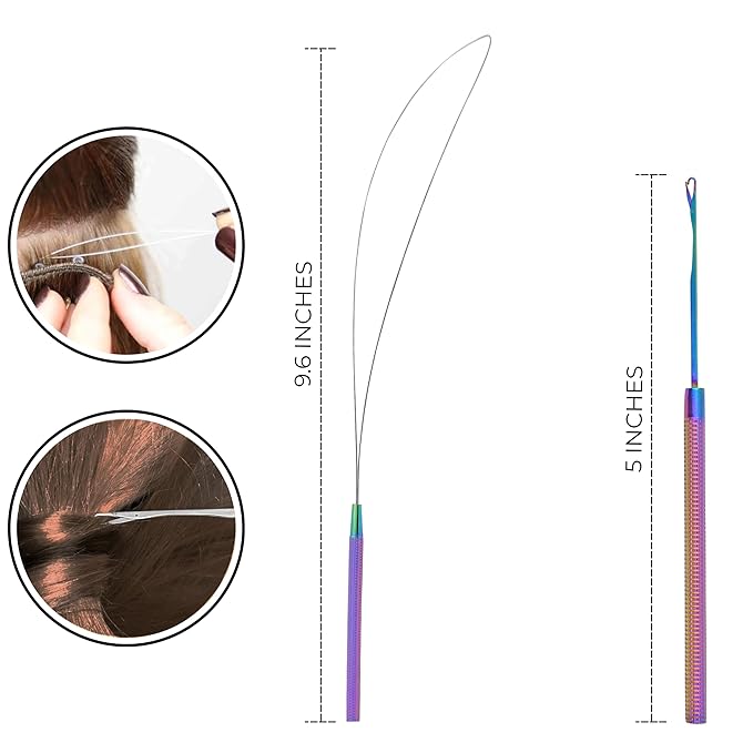 SIVOTE Professional Hair Extension Tools Kit Stainless Steel, Microlink & Itip Extensions Tool Kit, Multicolor