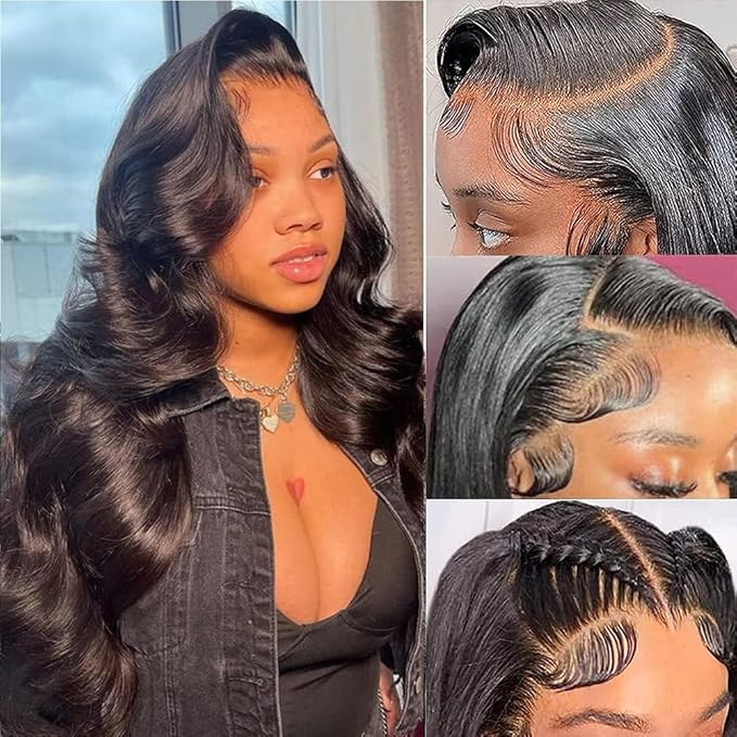 Tuneful 13x6 HD Lace Front Wigs Human Hair Pre Plucked Body Wave Lace Front Wigs for Women 22 Inch 13x6 Frontal Wigs with Baby Hair