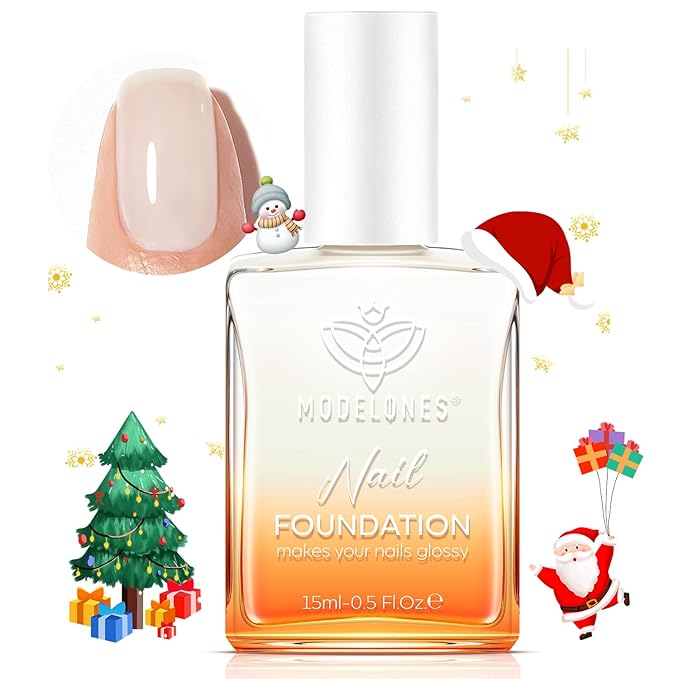 modelones Nail Strengthener, Milky White Nail Polish Nail Repair for Damaged Nails Hardener Air Dry Nail Growth Polish Natural Nail Concealer Foundation Gifts for Women 15ml