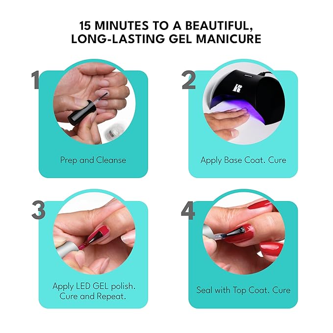 RC Red Carpet Manicure Fortify & Protect LED Gel Nail Color - Long-Lasting, Vibrant, Professional Quality, High Shine, Chip-Resistant - Infused with Vitamin A & Biotin (Take Two, 0.3 Fl Oz)