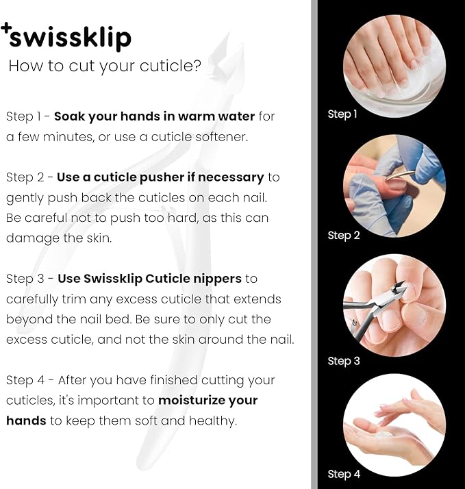Swissker by Swissklip Cuticle Trimmer I Best Cuticle Remover I Cuticle Nippers, Cutter, Scissors I Nail Nipper used along with Cuticle Pusher Tool, Cuticle Clippers, Nail Cuticle Trimmer (Pack of 2)