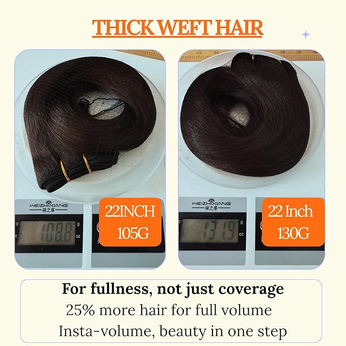 Full Shine Weft Hair Extensions Human Hair 24 Inch 130 Grams Color #P18/613 Ash Blonde Highlight Bleach Blonde Sew In Extensions Bundles Human Hair Remy Hair Extensions Sew in for Women