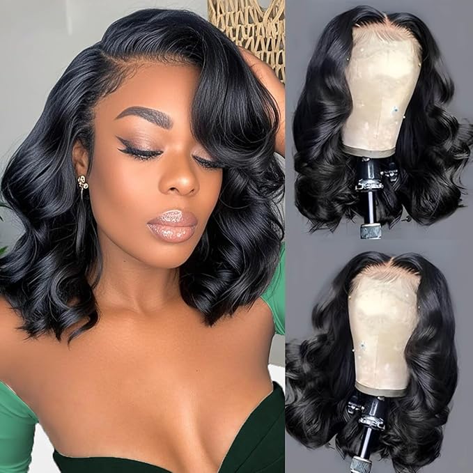 BOB Wig Human Hair 5X5 HD Lace Closure Wig 180% Density Body Wave Wig Human Hair Wigs For Black Women Pre Plucked 5 5 Closure Glueless BOB Wigs