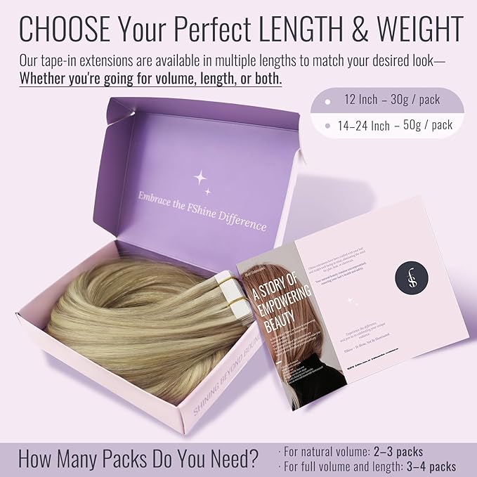 Fshine Tape in Extensions Color Golden Blonde Highlight Light Blonde 22 Inch Tape in Hair Extensions Human Hair Blonde Hair Extensions Human Hair Extensiones de Cabello Humano 50g 20pcs