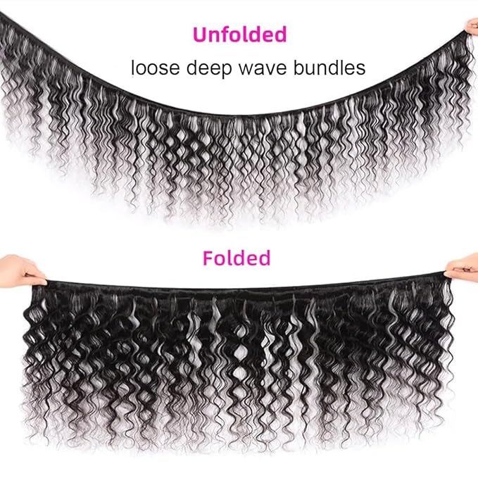 12A Grade Brazilian Virgin Natural Color Hair Loose Wave One Bundles 20 Inch Brazilian Remy Loose Deep Wave Human Hair Weave Bundles 100% Real Unprocessed Virgin Remy Human Hair Bundles