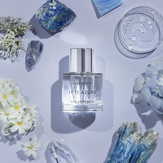 Lake & Skye 11 11 Azure Eau de Parfum Sample 0.06 fl oz (2ml) - Aquatic, Floral, Skin Musk, Clean, Vegan, Paraben-Free, Cruelty-Free