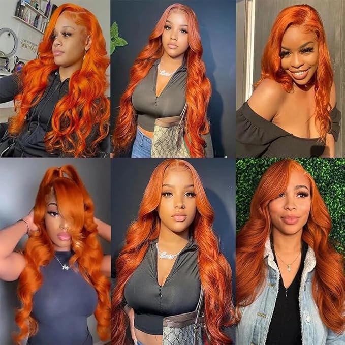 350 Bundles Ginger Body Wave Human Hair Bundles 12 12 12 inch 350 Body Wave Bundle Ginger Orange Human Hair Extensions