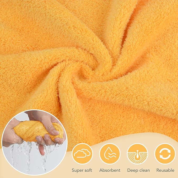 Microfiber Face Cloth Reusable Makeup Remover Facial Cleansing Towel Ultra Soft Face Washcloth 12inchx12inch