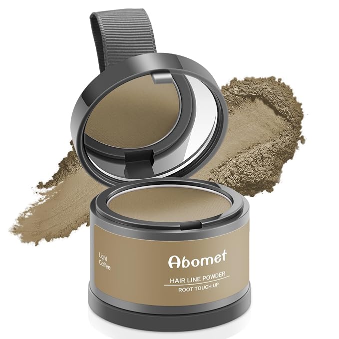 Root Touch Up Hair Fibers (Light Coffee) - Touch Up Gray Coverage Hairline Powder, Conceal Hair Loss and Thinning For Women Men