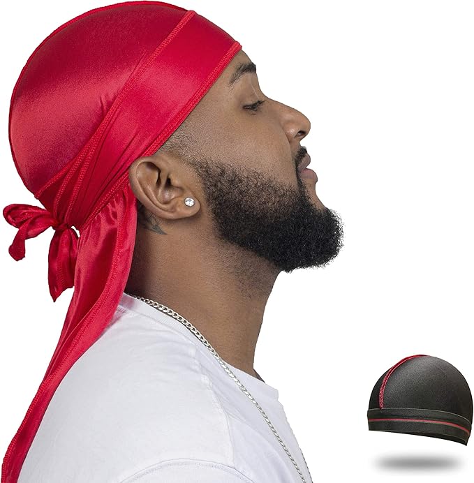 ForceWave Silky Durag for Men Wave Cap Satin Dorag for Men Women 360 Wave