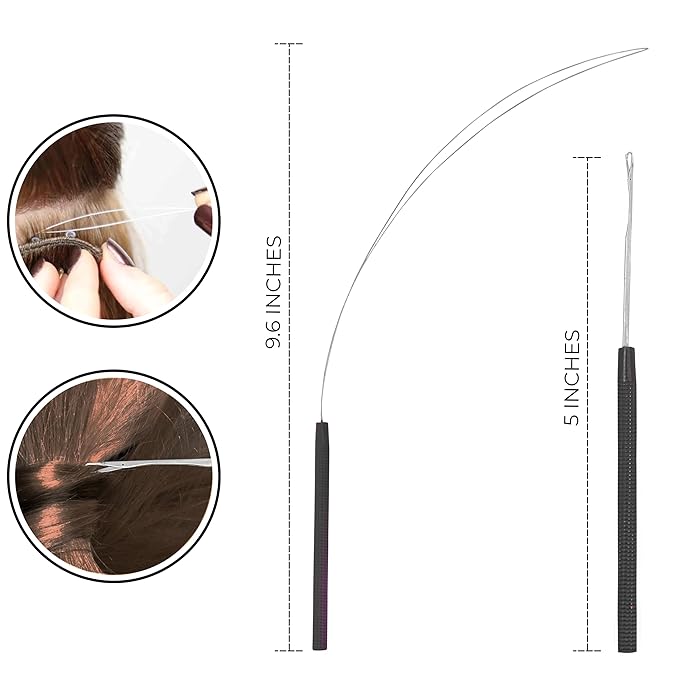 SIVOTE Professional Hair Extension Tools Kit Stainless Steel, Microlink & Itip Extensions Tool Kit, Black